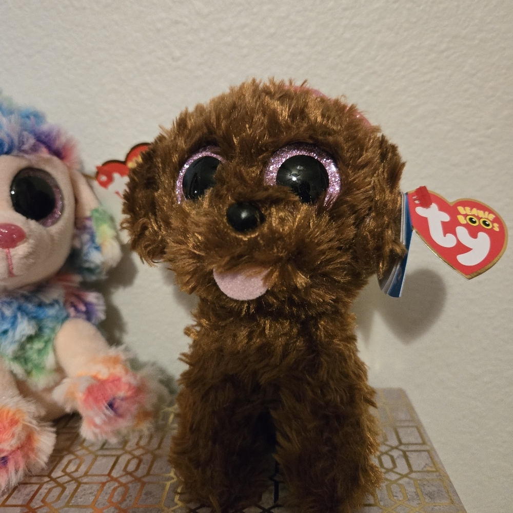 Ty Beanie Babies Plush Trio - Brown and Multicolor - Picture 4 of 9